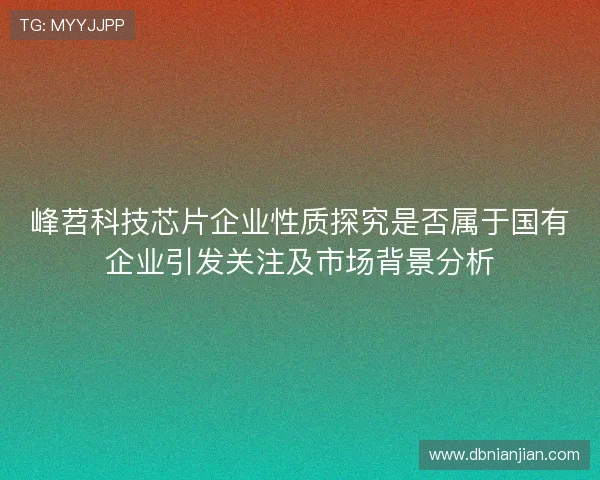 峰苕科技芯片企业性质探究是否属于国有企业引发关注及市场背景分析