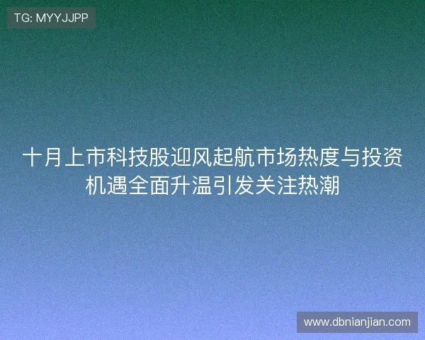 十月上市科技股迎风起航市场热度与投资机遇全面升温引发关注热潮 十月上市科技股迎风起航市场热度与投资机遇全面升温引发关注热潮